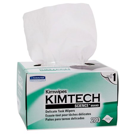 Wipe Task EX-L Delicate Science Kimtech KimWipes®  Light Duty White NonSterile 1 Ply Tissue 4-2/5 X 8-2/5 Inch Disposable (280/BX 60BX/CS) by Kimberly-Clark Professional/Consumer  ID 34155
